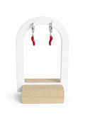 Silver Cornicello Earrings – Stainless Steel
