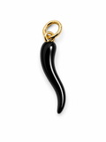18mm Black Enamel Cornicello Pendant
