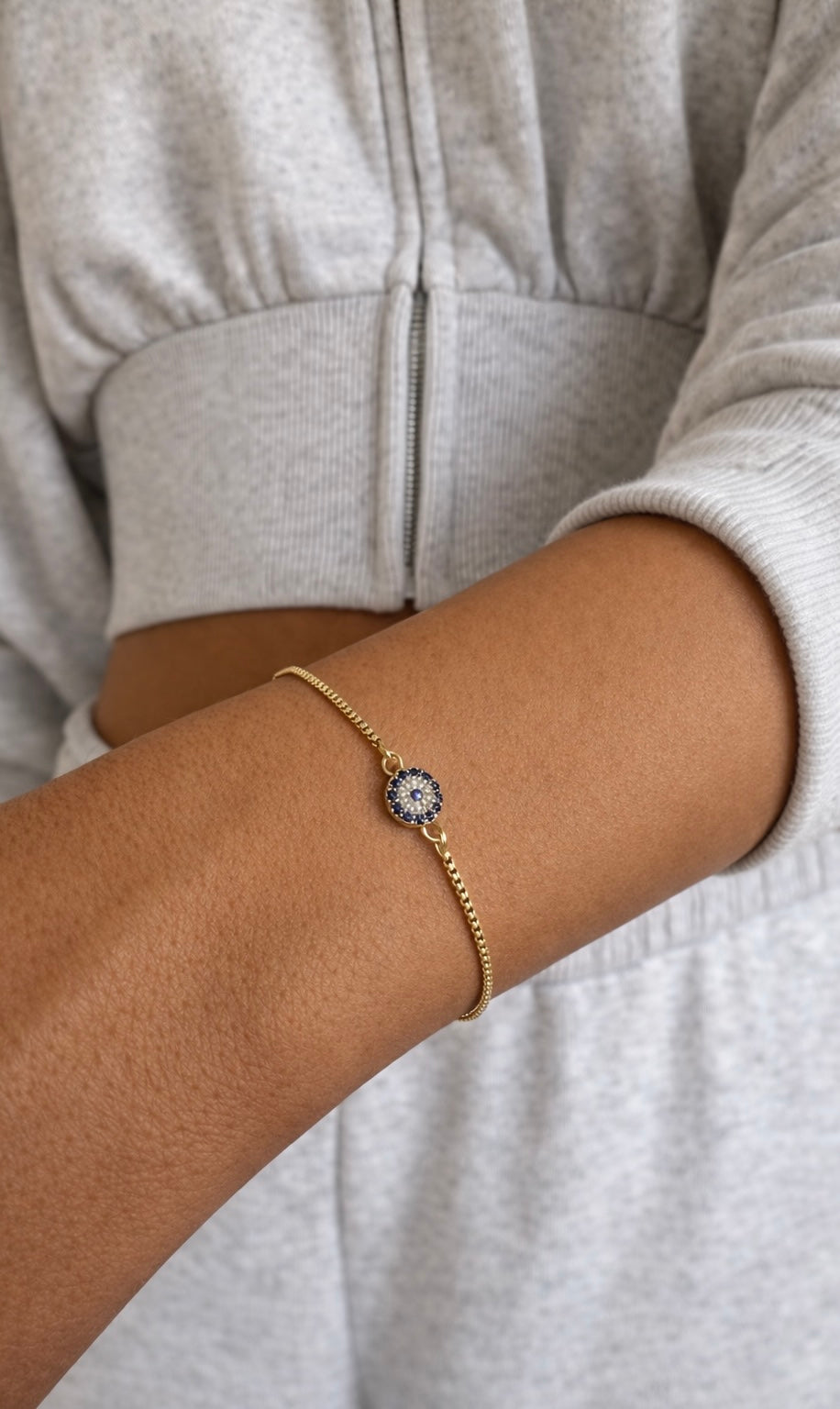 18K Gold Plated Evil Eye Bracelet