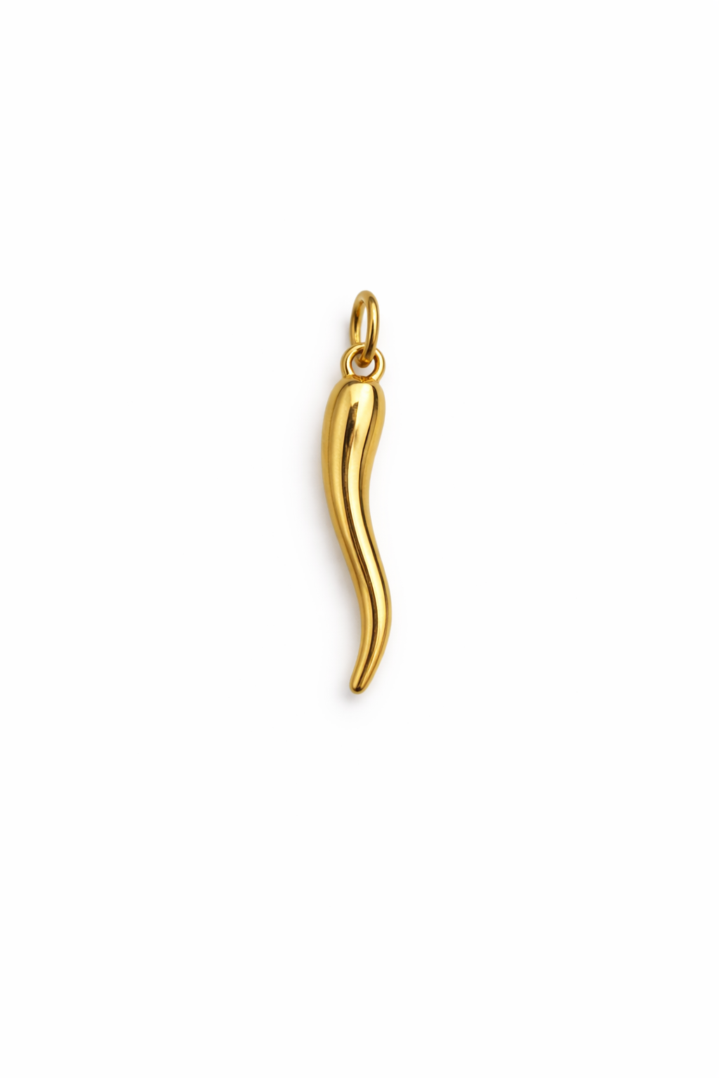 18mm 18k Gold Plated Cornicello Pendant