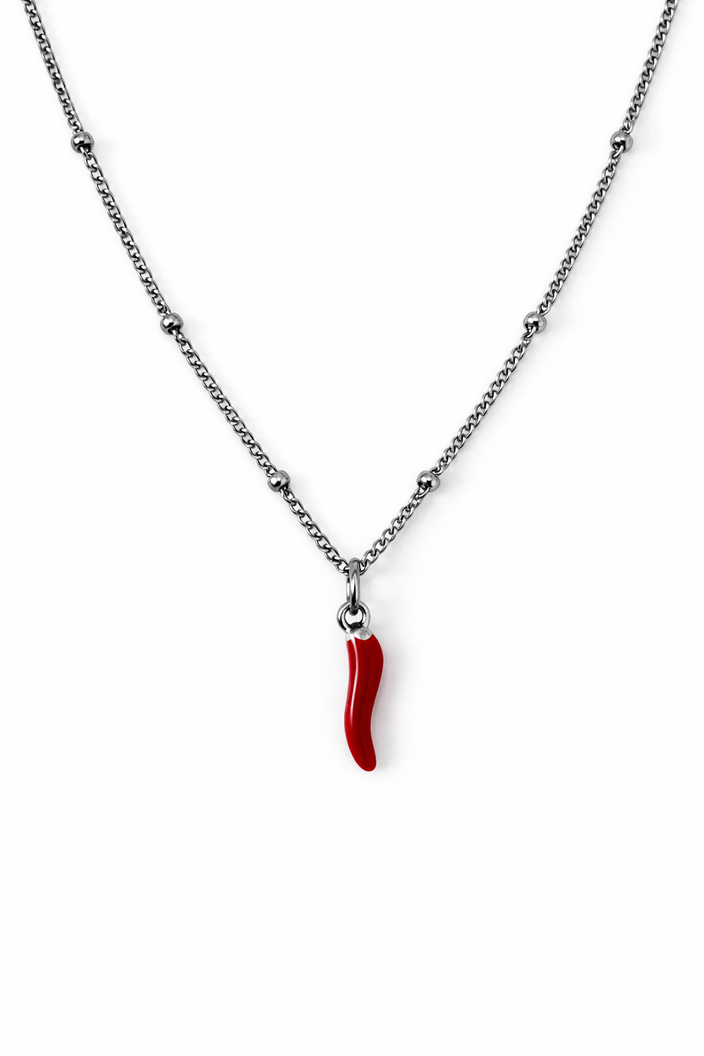 Argento Rosso Cornicello Necklace