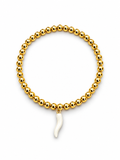 White Cornicello Bracelet – 18K Gold Plated